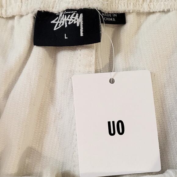 NWT Stüssy Men's Sz L White Cord Beach Pant Preppy Surf Skate Urban Outfitters